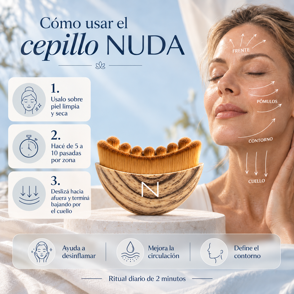Cepillo Facial Nuda ™